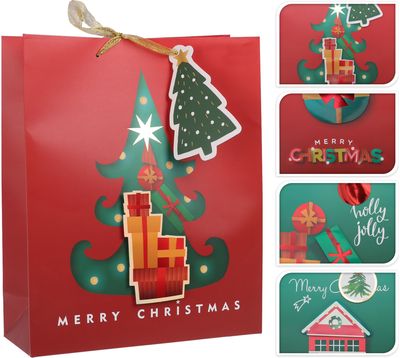 Dovanų maišelis XMAS LARGE, įv, rūšys