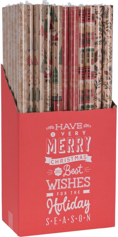 Dovanų pakavimo popierius, įv. rūšys, 70x200 cm