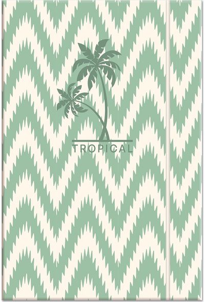 Dėklas sąsiuviniams Lastva Tropical su guma, A4, 2 cm