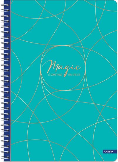 Sąsiuvinis Lastva Hard Magic su spirale, A5, 70 g, 100 l., langeliai