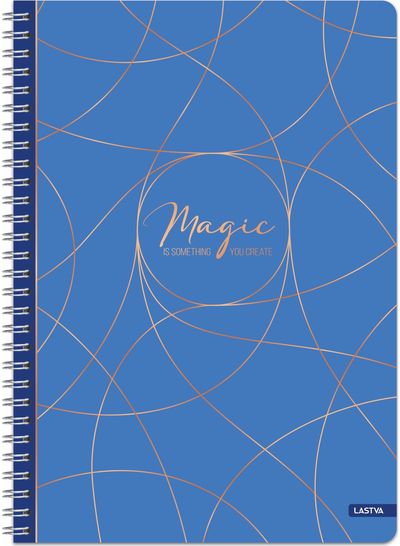 Sąsiuvinis Lastva Hard Magic su spirale, A5, 70 g, 100 l., linija