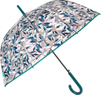 Skėtis Perletti Time LEAF, automat., ilg., dm. 89 cm, permatomas