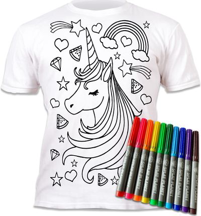 Marškinėliai spalvinimui SPLAT PLANET su flomasteriais, Vienaragis Žvaigždė 5-6