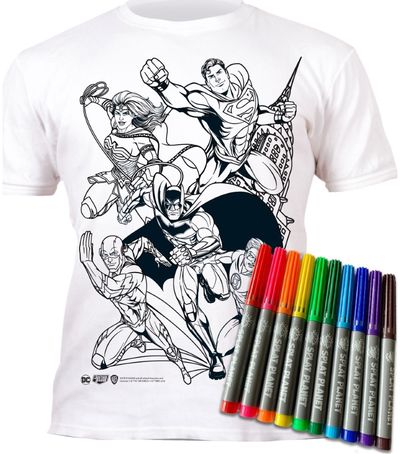 Marškinėliai spalvinimui SPLAT PLANET su flomasteriais, Justice League 7-8