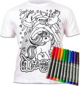 Marškinėliai spalvinimui SPLAT PLANET su flomasteriais Vienaragiai, 3-4 (pakuotė (pakuotėje)