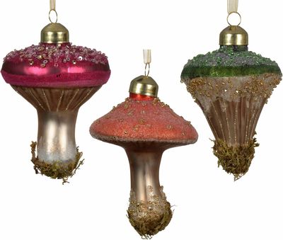 Eglutės žaisliukas KM MUSHROOM, įv. rūšys