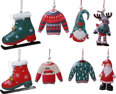 Pakabinama dekoracija KM XMAS, įv. rūšys, 8,5x11 cm