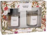 Namų kvapų rinkinys BAMBOO/ISLAND (namų kvapas+žvakė), įv.rūšys, 100ml + 90gr
