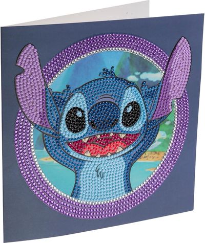 DISNEY STITCH Piešimo deimantais kortelė Stitch, 18 x 18 cm