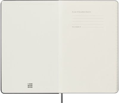 Darbo knyga MOLESKINE 2024/2025 18 mėn., savaitė, juodas kietas viršelis