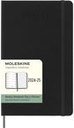 Darbo knyga MOLESKINE 2024/2025 18 mėn., savaitė, juodas kietas viršelis