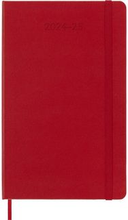 Moleskine 2025 18-Month Weekly Large Hardcover Notebook: Scarlet Red