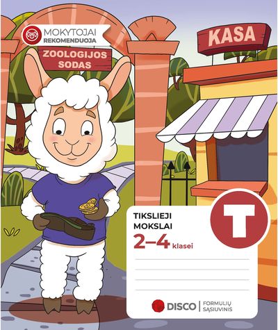 Formulių sąsiuvinis DISCO tiksliesiems mokslams, A5, 2-4 kl., 12 l., langeliai