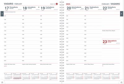 Darbo knyga A4 FUTURA SPIREX week 2025, metalo