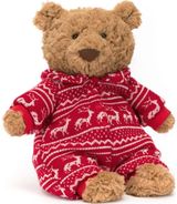 Pliušinis žaislas meškutis BARTHOLOMEW su žiemine pižama