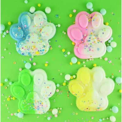 Antistresinis žaislas SQUISHY CAT PAW 13 cm., įv. rūšys