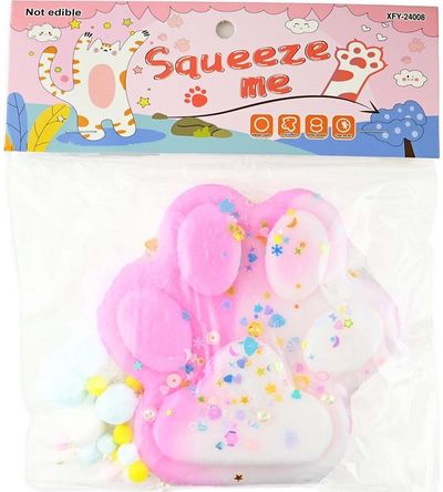 Antistresinis žaislas SQUISHY CAT PAW 13 cm., įv. rūšys