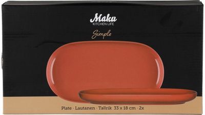 Lėkštė MAKU 33 x 5.5 x 18 cm, 2 vnt