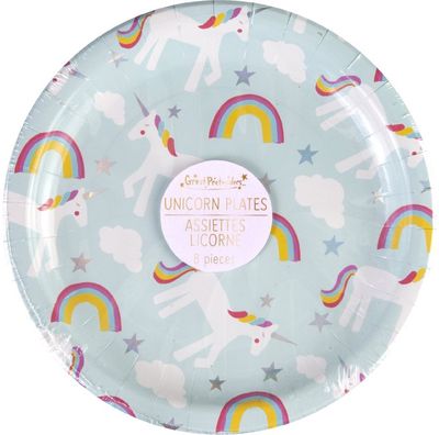 Vienkartinės lėkštės Great Pretenders Unicorn, mažos, 8 vnt