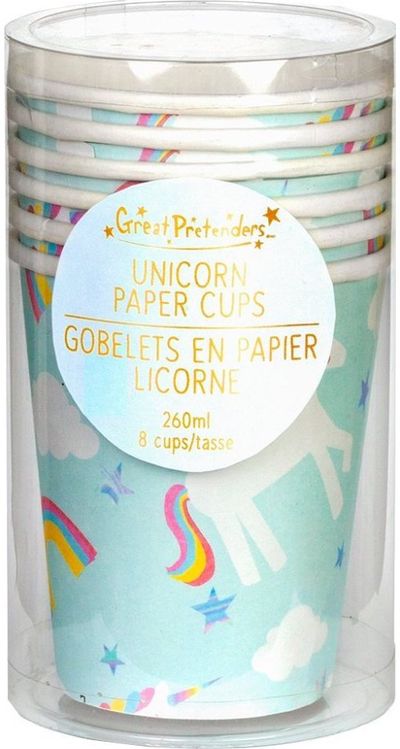 Vienkartiniai puodeliai Great Pretenders Unicorns, 8 vnt