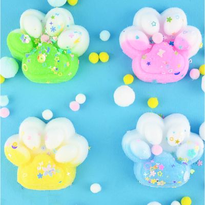 Antistresinis žaislas SQUISHY CAT PAW 7cm,, įv, rūšys