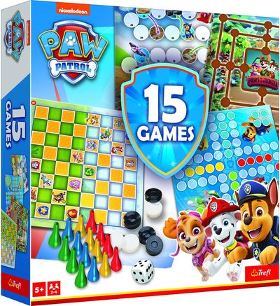TREFL PAW PATROL 15 in 1 žaidimas Šuniukai-patruliai