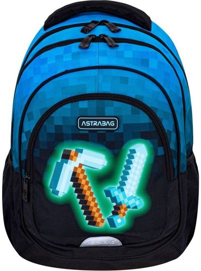 Kuprinė Astrabag BLUE PIXEL, 39 cm