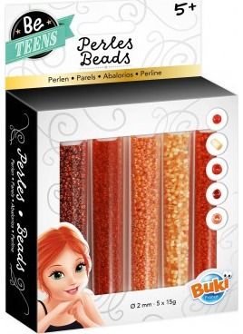 Kūrybinis karoliukų rinkinys asorti oranžiniai