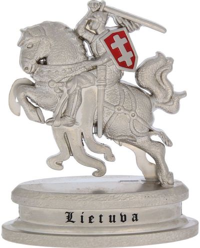 Suvenyras skulptūra Vytis, sidabrinės spalvos, 80 x 68.3 mm