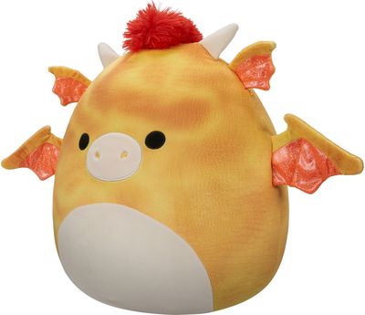 Pliušinis žaislas SQUISMALLOWS Brad Dieric - Yellow Textured Dragon W/Red Hair 40cm. W19B