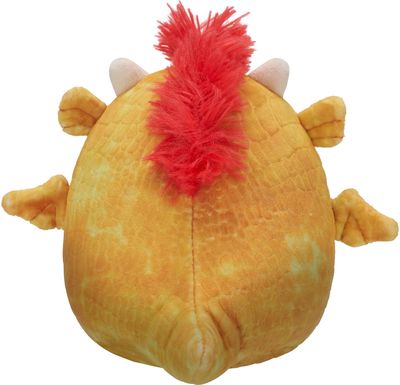 Pliušinis žaislas SQUISMALLOWS Dieric - Yellow Textured Dragon W/Red Hair 12cm., W19