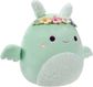 Pliušinis žaislas SQUISMALLOWS Tove - Mint Green Mothman W/Flower Crown and Fuzzy Belly 19cm., W19A