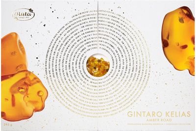 Šokoladinių saldainių kolekcija "Gintaro kelias", 295 g