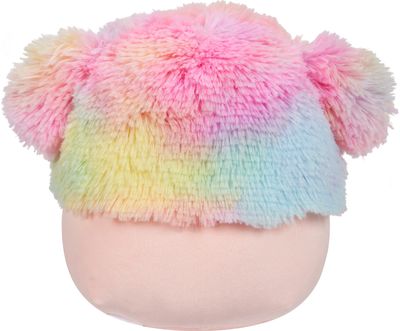 Pliušinis žaislas SQUISMALLOWS W18A 19cm. Diane - Peach Bigfoot W/Rainbow Hair