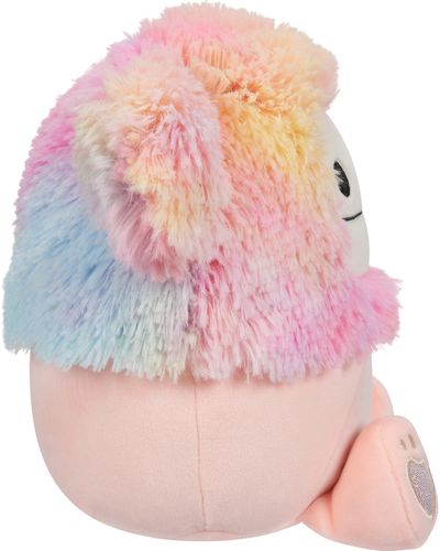 Pliušinis žaislas SQUISMALLOWS W18A 19cm. Diane - Peach Bigfoot W/Rainbow Hair