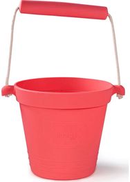 Silikoninis smėlio kibirėlis BIGJIGS Coral Pink