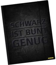 Aplankas kartoninis BLACK ONLY su guma, A3