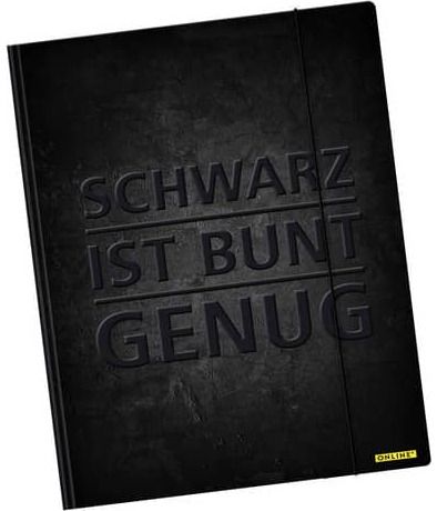 Aplankas kartoninis BLACK ONLY su guma, A3