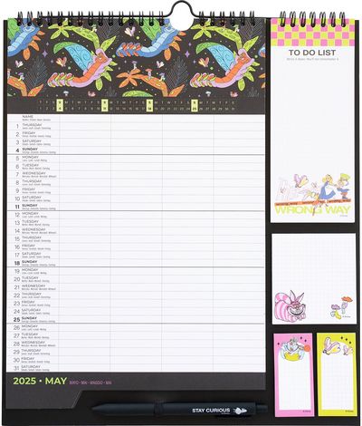 Sieninis planuoklis su užrašų lapeliais DISNEY ALICIA 2024/2025 (24 rugs.-25 gru od.)