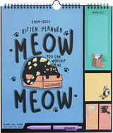 Sieninis planuoklis su užrašų lapeliais MEOW MEOW 2024/2025 (24 rugs.-25 gruod.)