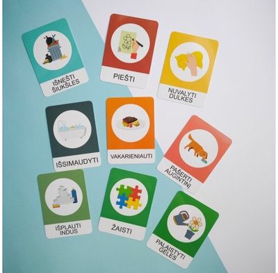 Lavinamųjų kortelių rinkinys YES FOR SKILLS Vaiko dienotvarkė