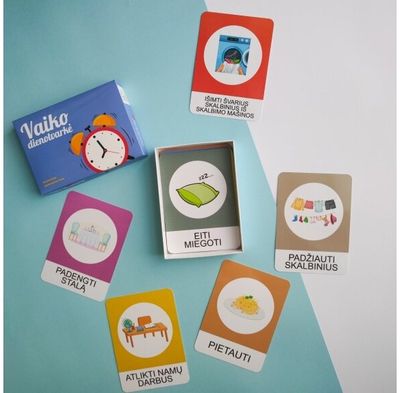 Lavinamųjų kortelių rinkinys YES FOR SKILLS Vaiko dienotvarkė