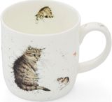 Wrendale kaulinio porceliano puodelis Cat and Mouse, 310 ml