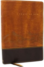 Peace of God Bible: Discover and Experience Gods Shalom Throughout the Bible (NKJV, Brown Leathersoft, Red Letter, Comfort Prin
