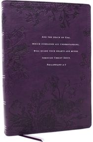Peace of God Bible: Discover and Experience Gods Shalom Throughout the Bible (NKJV, Purple Leathersoft, Red Letter, Comfort Pri