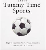 Babys Tummy Time Sports: High-Contrast Fine Art for Visual Stimulation