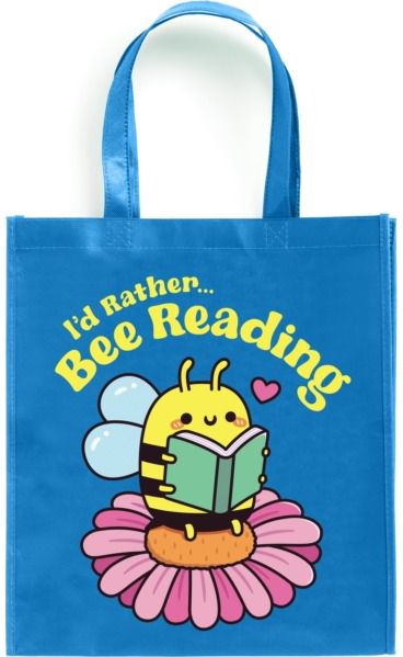 Id Rather Bee Reading Reusable Shopping Bag