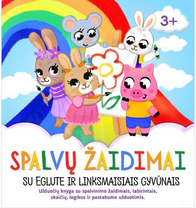 Spalvų žaidimai su Eglute ir kitais gyvūnais (su kreidelėmis)