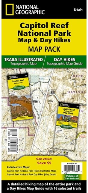 Capitol Reef Day Hikes & National Park Bundle: 2 Map set