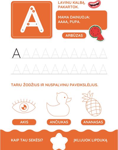 Užduočių knygelė LABAS, RAIDELĖS